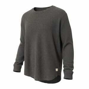 Eddie Bauer Waffle Knit Thermal Long Sleeve Shirt XL Gray Outdoor Casual